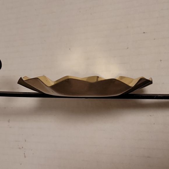 Pair of Iron Candle Wall Sconces with Gold Reflector - Picture 9 of 16